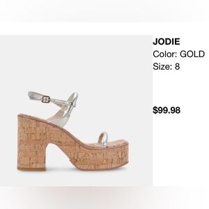 Like New Dolce Vita “Jodie” gold platform heel